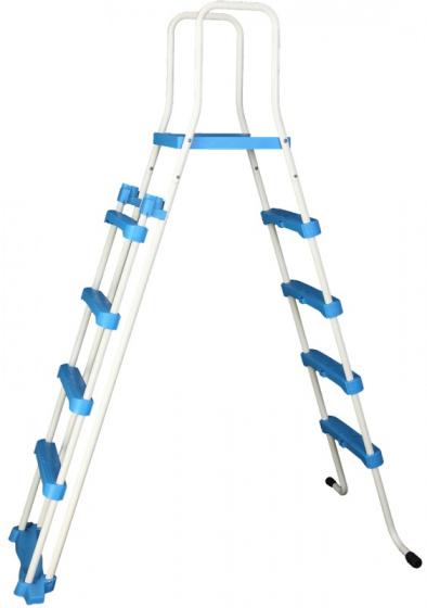 Interline zwembadtrap A-Frame junior 132 cm wit/blauw