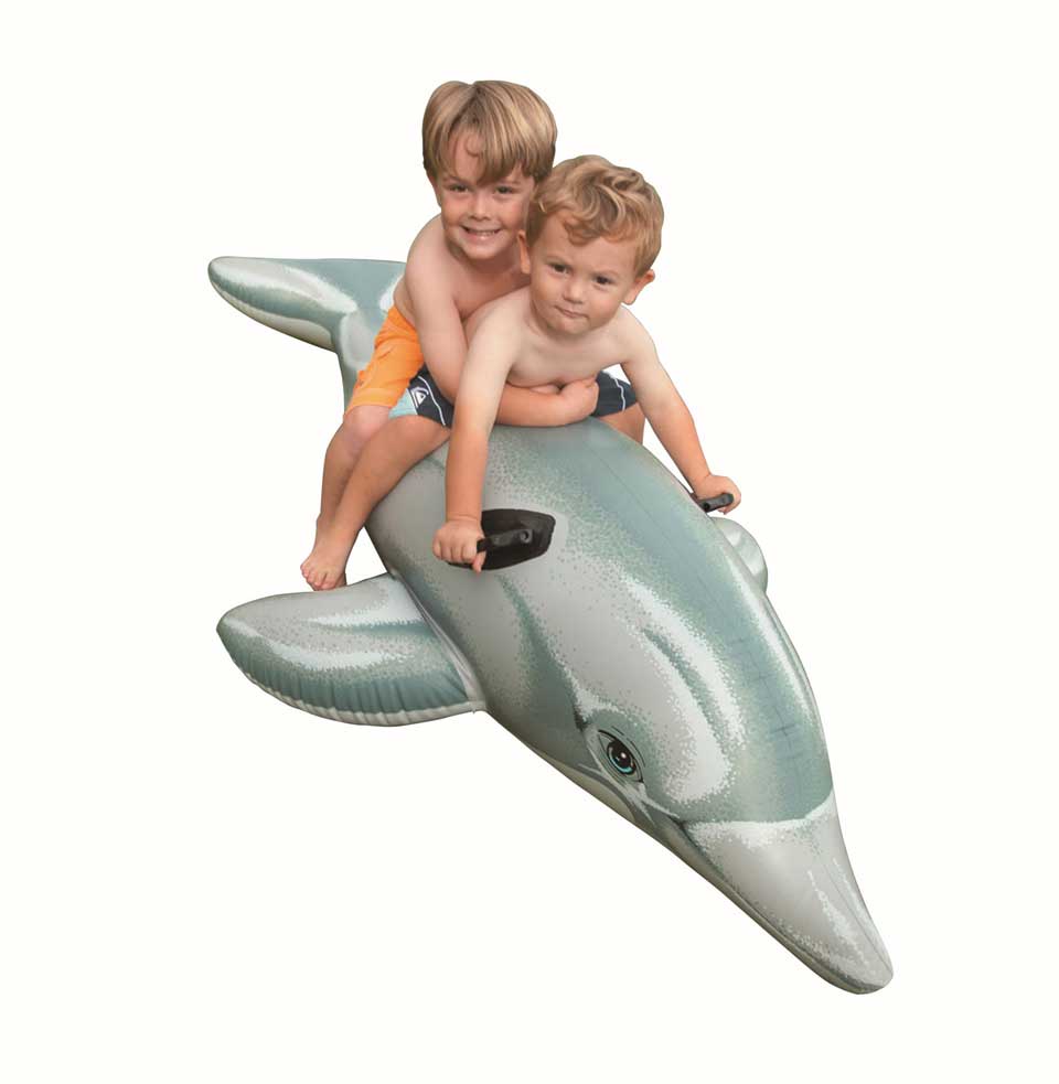 Intex opblaasbaar figuur dolfijn ride-on - 175 x 66 cm