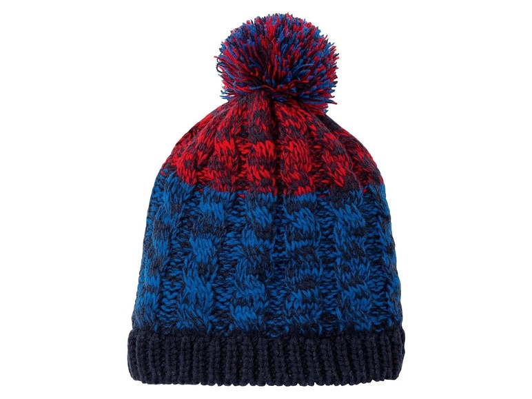 Jongens muts 104-116, Strepen/donkerblauw/blauw/rood