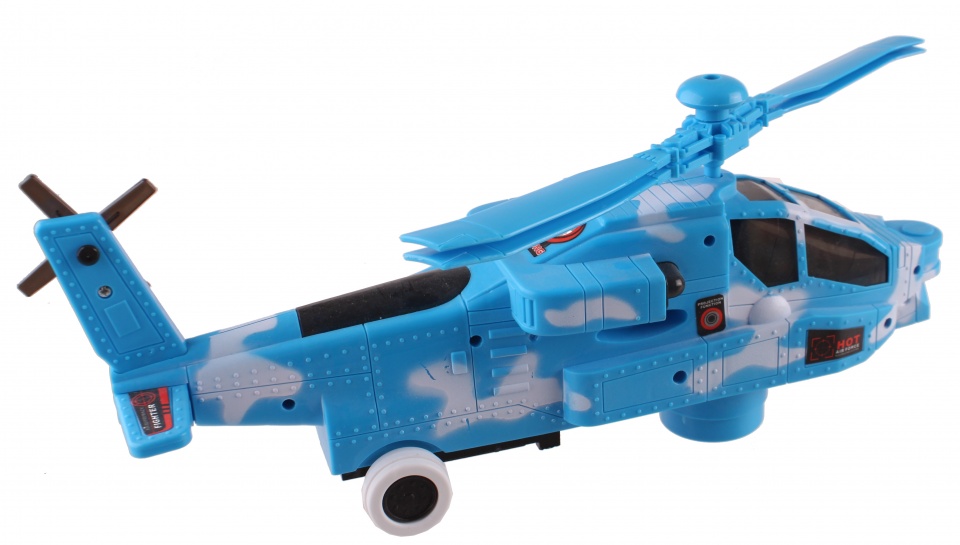 Jonotoys helikopter met licht en geluid 28 cm blauw