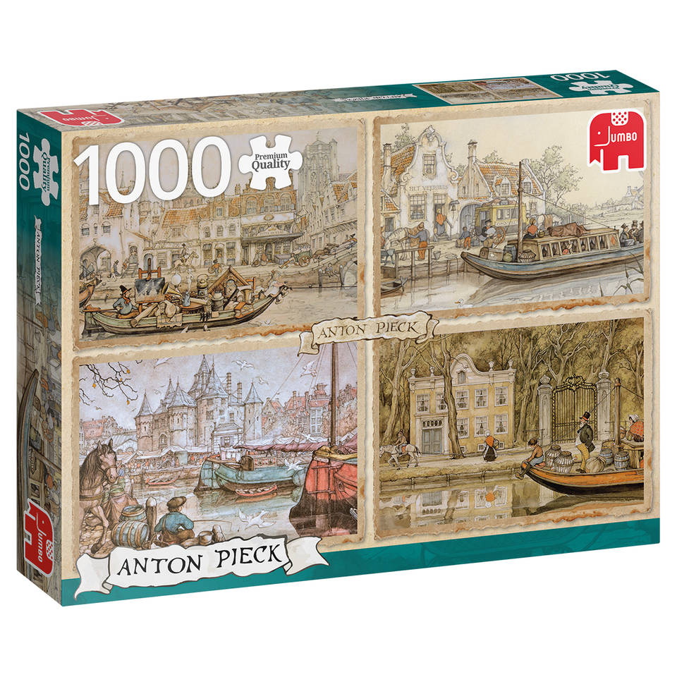 Jumbo Anton Pieck puzzel boten in de gracht - 1000 stukjes