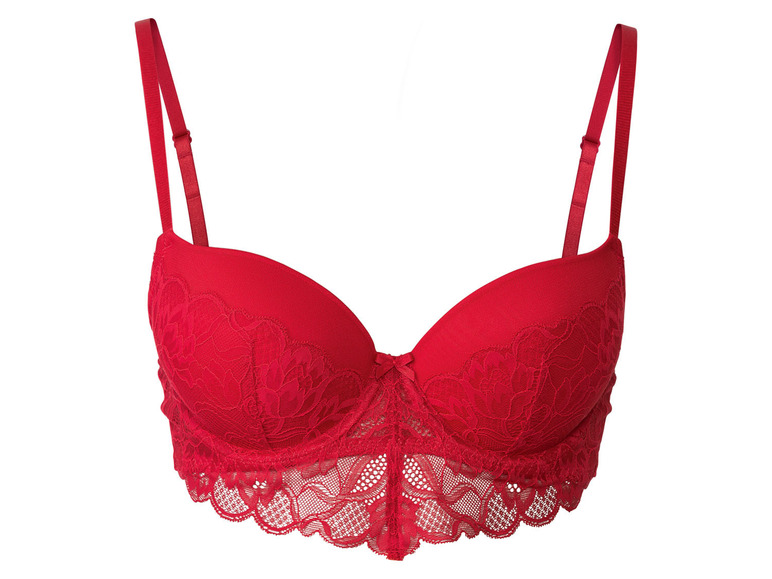 Kanten dames BH (80B, Rood)