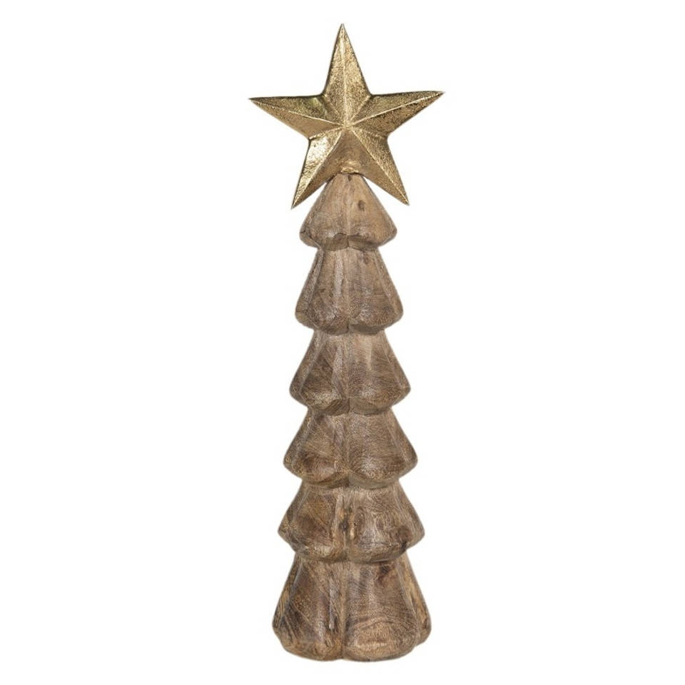 Kerstboom 10*10*36 Cm Bruin Hout Kerstboom Clayre & Eef 6h1853