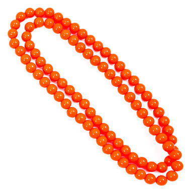 Ketting - 100 cm - neon oranje