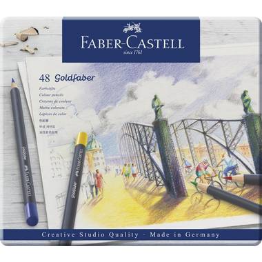 Kleurpotlood faber-castell goldfaber etui 4 8stuks