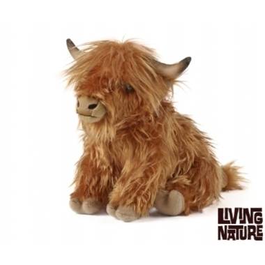 Knuffel highlander koe, met geluid, living nature