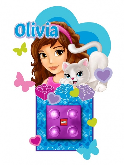 LEGO Friends: nachtlamp Olivia 9 cm paars/roze