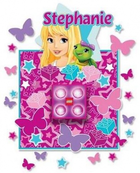 LEGO Friends: nachtlamp Stephanie 9 cm roze/blauw