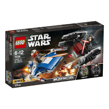 LEGO Star Wars A-wing vs. TIE Silencer microfighters 75196