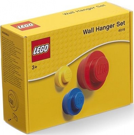 LEGO kapstok 3 delig geel/rood/blauw