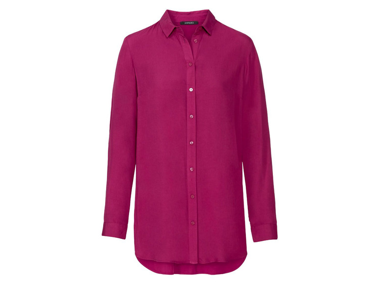 Lange damesblouse (38, Aubergine)