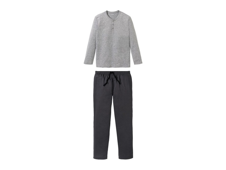 Lange heren pyjama S (44/46), Grijs