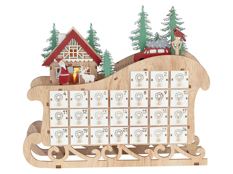 Livarno Home Houten LED-adventskalender (Slee)