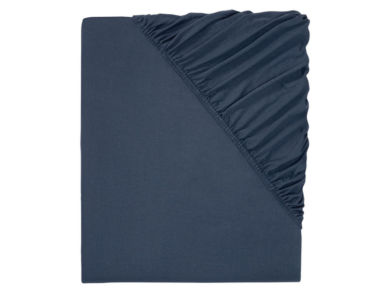 Livarno Home Jersey hoeslaken 140-160 x 200 cm (Donkerblauw)