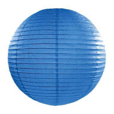 Luxe bol lampion blauw 35 cm