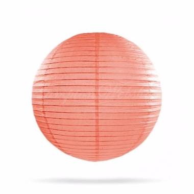 Luxe bol lampion zalm roze 25 cm