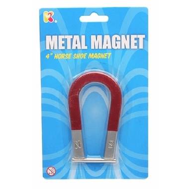 Magneet in de vorm van een hoefijzer 10 cm