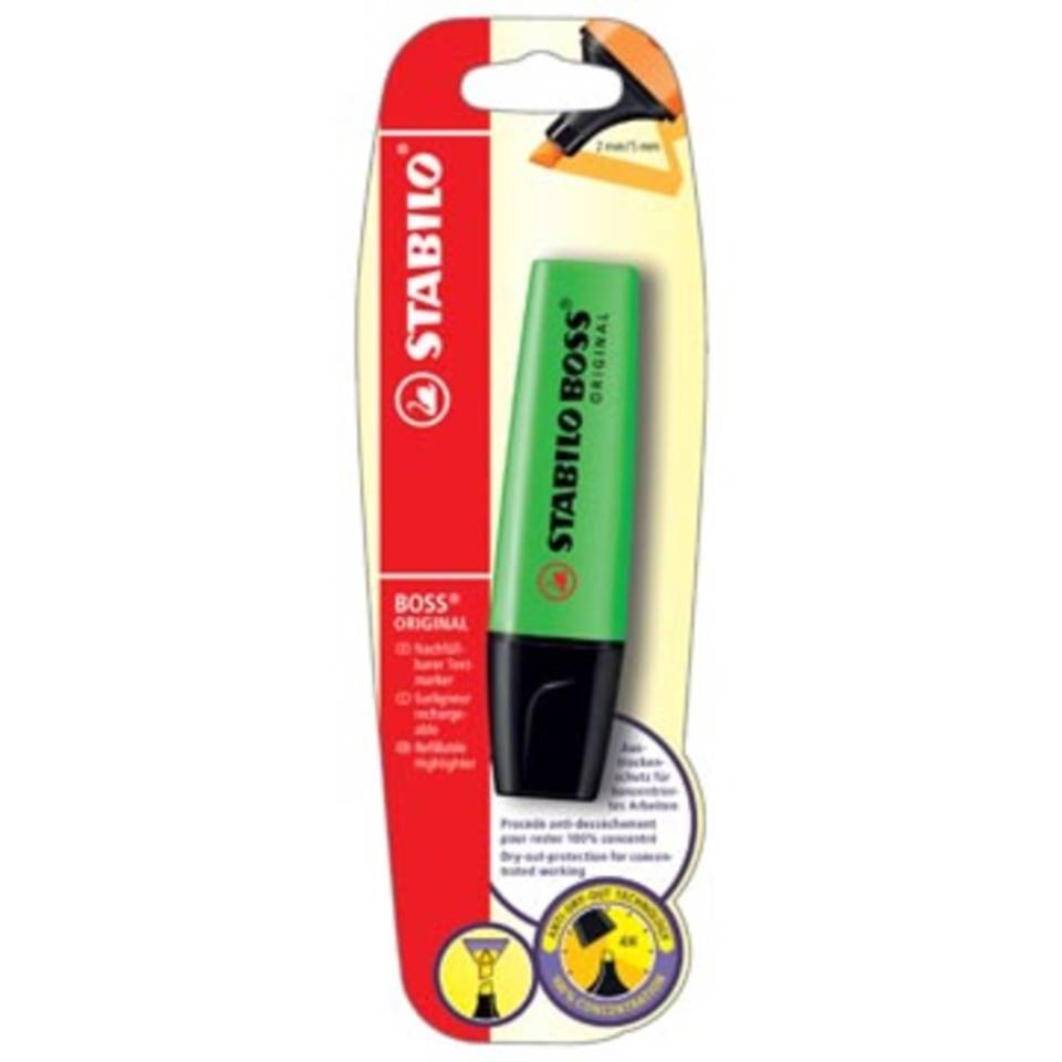 Markeerstift Stabilo Boss Original groen (op blister)