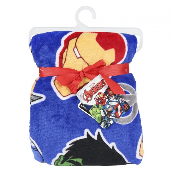 Marvel fleece deken Avengers 120 x 160 cm blauw