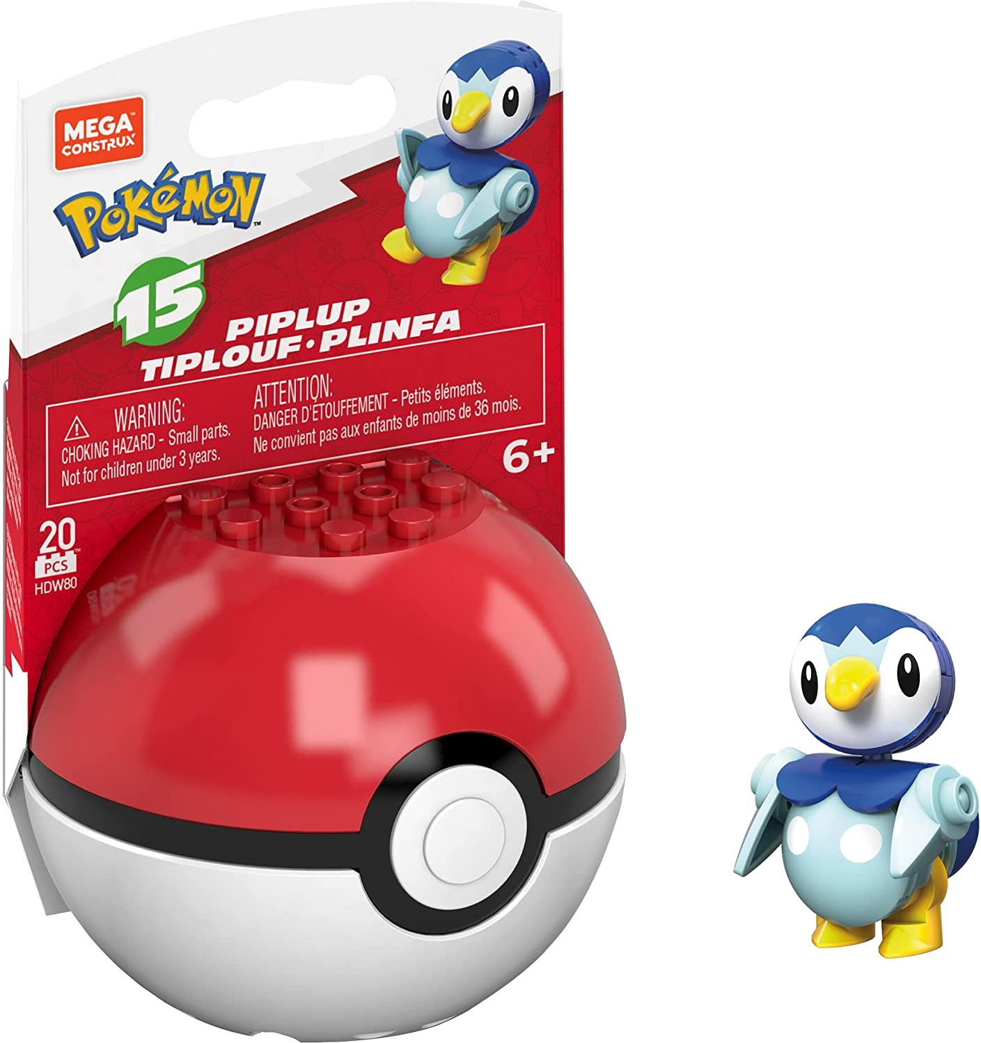 Mega Construx Pokemon - Piplup in Poke Ball