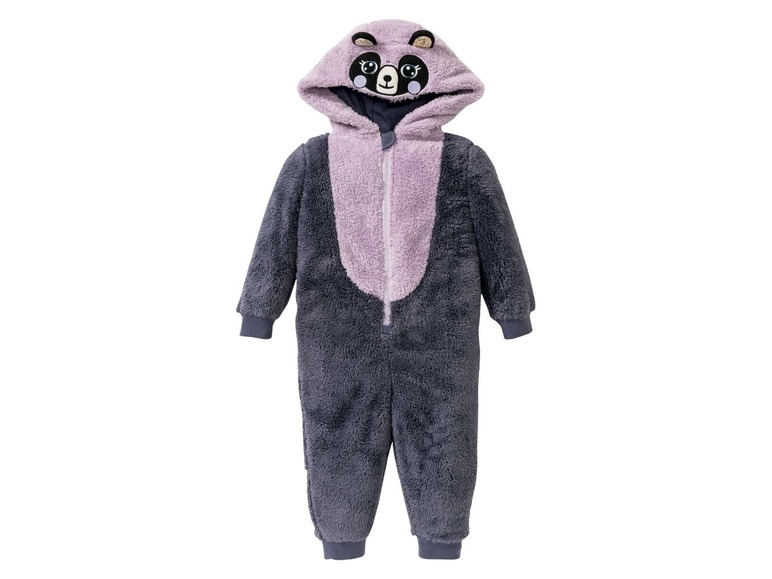 Meisjes onesie 110/116, Panda/lila