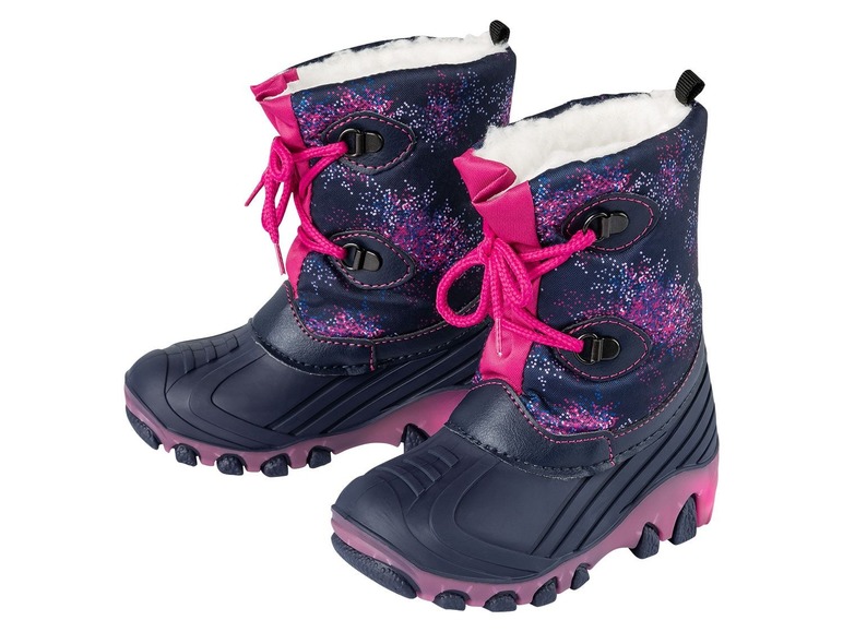 Meisjes snowboots met licht 24, Marine