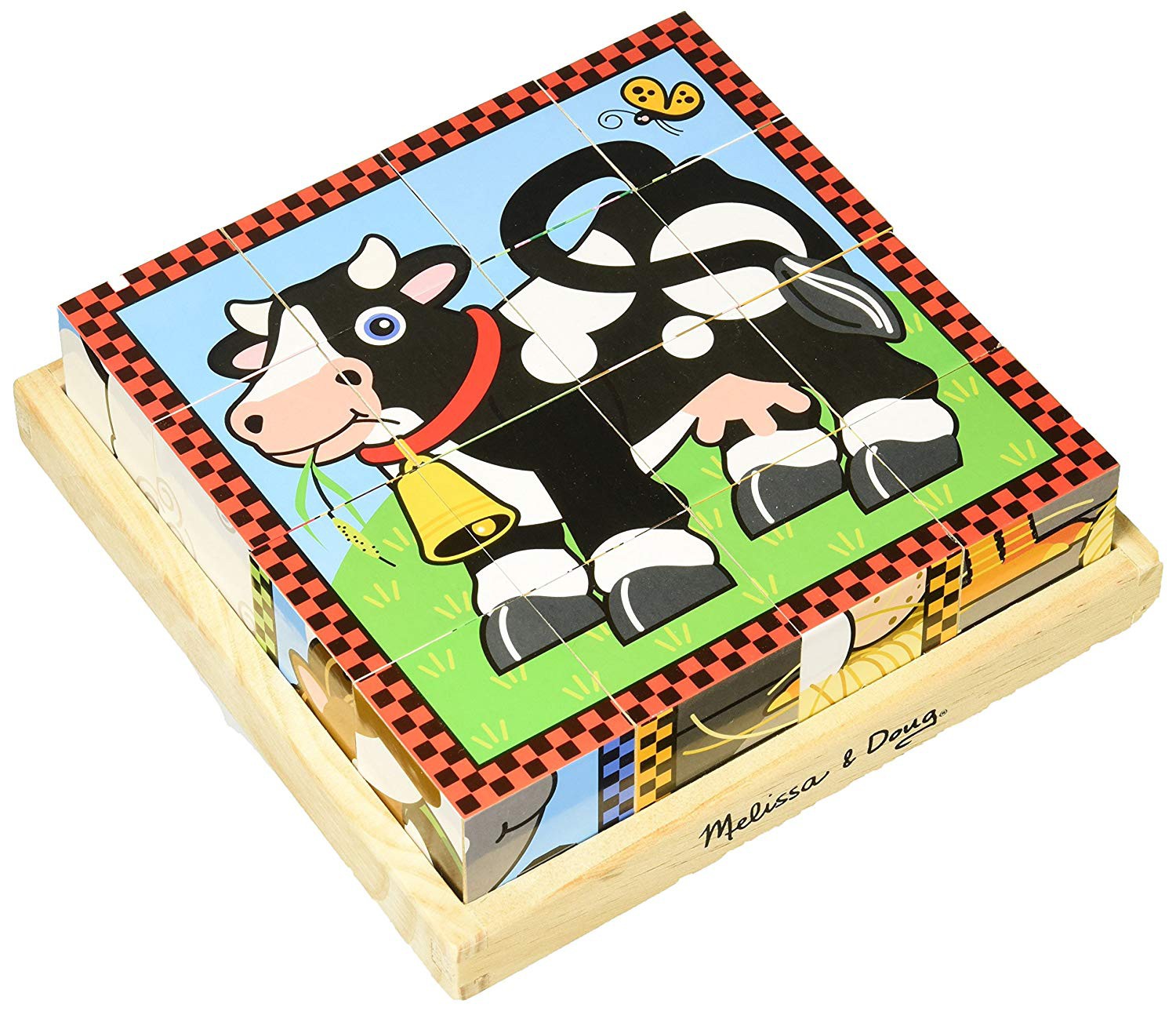 Melissa & Doug - Boerderij - Blokken Puzzle