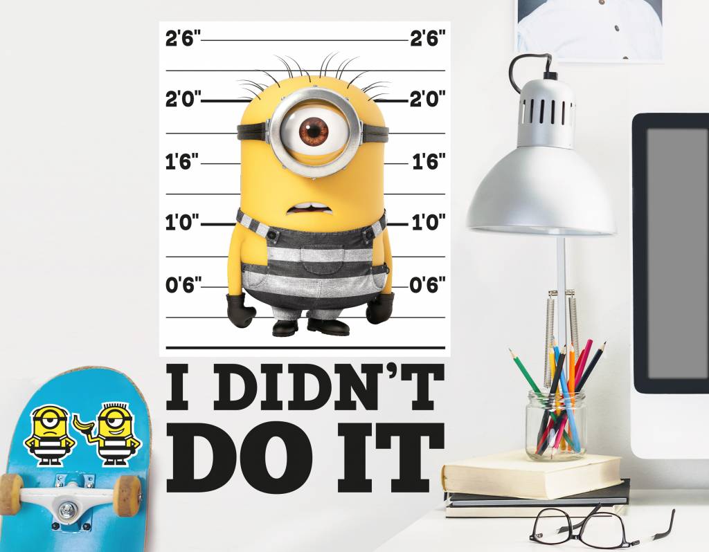 Minions Muursticker Despicable 3 I didn't do it