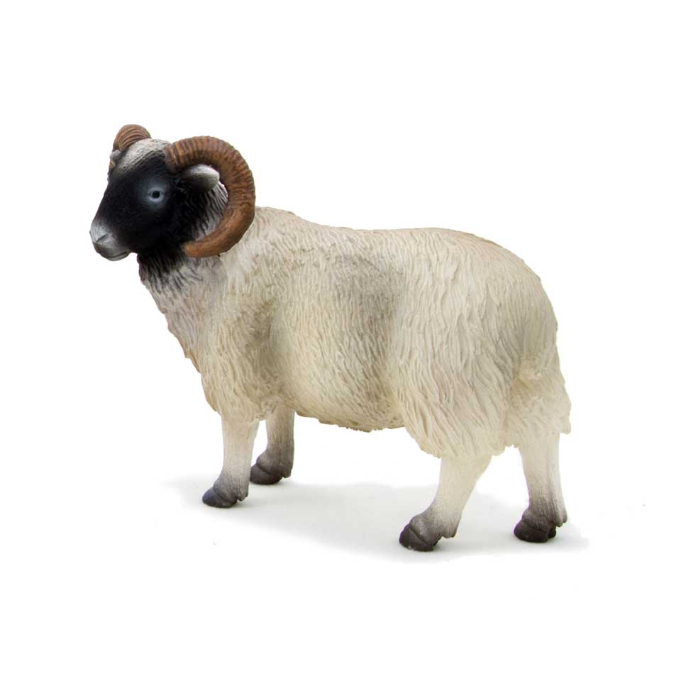 Mojo Zwart Gekleurd Gezicht Schaap (Ram) Speelfiguur