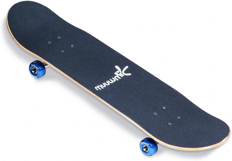 Muuwmi skateboard 79 x 20 cm hout/aluminium donkerblauw