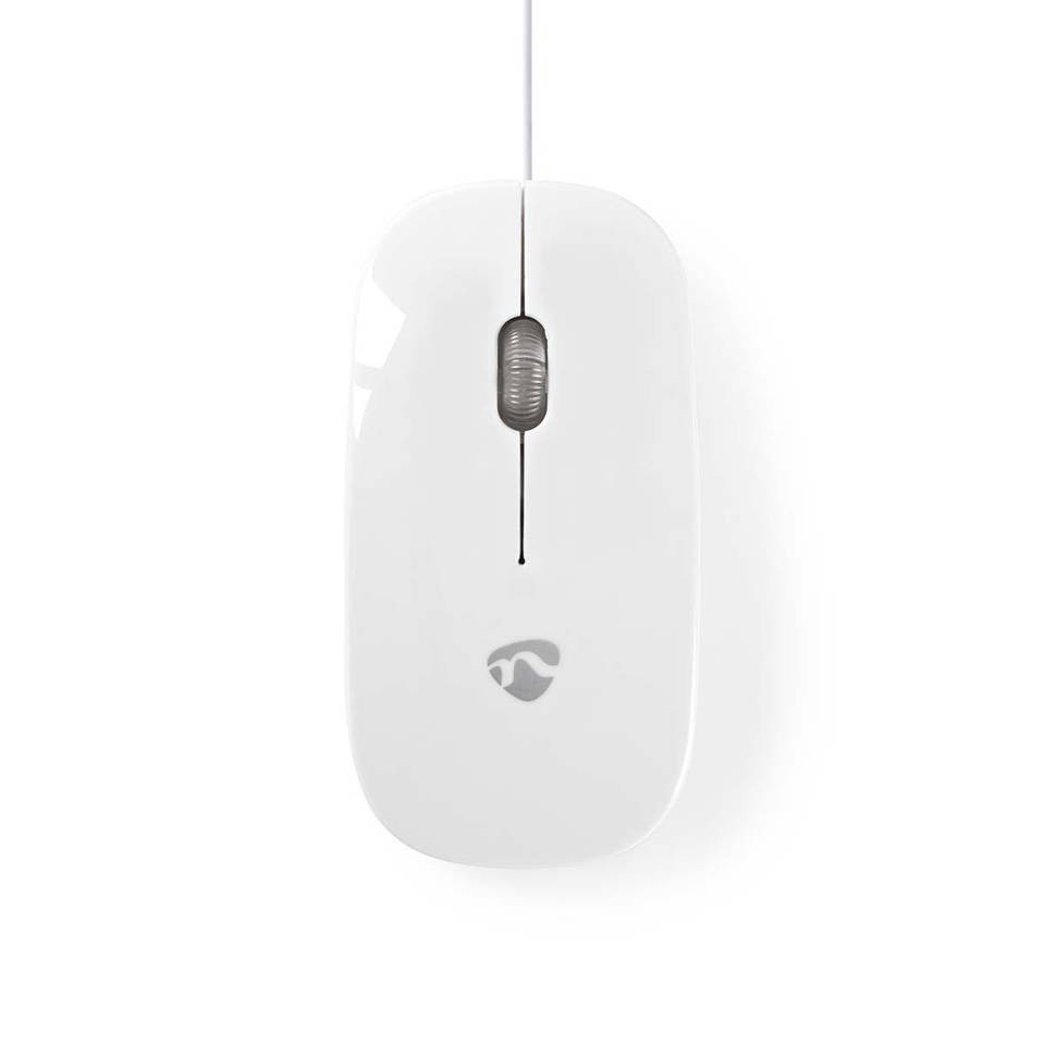 Nedis design 3 knops muis mouse wit