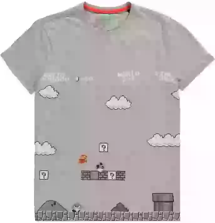 Nintendo - 8Bit Super Mario Bros World 1-1 Men\s T-shirt