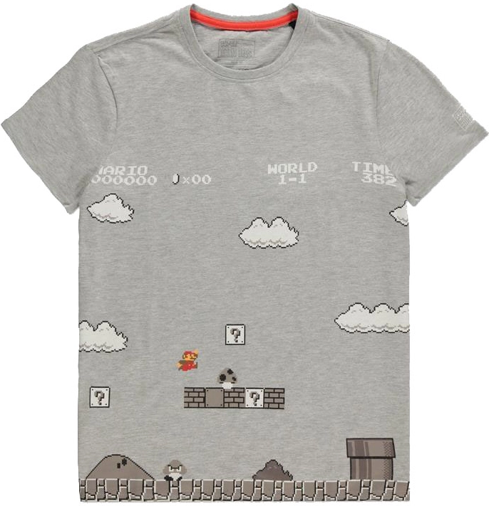 Nintendo - 8Bit Super Mario Bros World 1-1 Men\s T-shirt