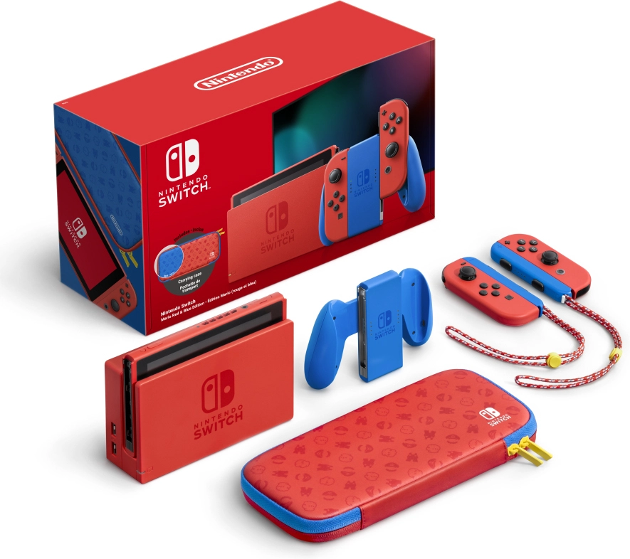 Nintendo Switch (2019 upgrade) - Mario Red & Blue Edition