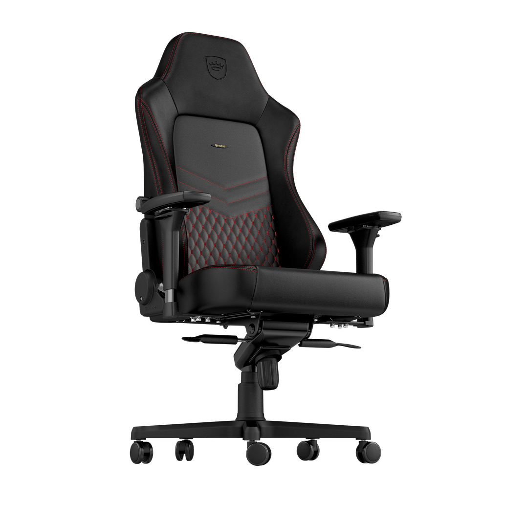 Noblechairs Hero Real leather zwart/rood