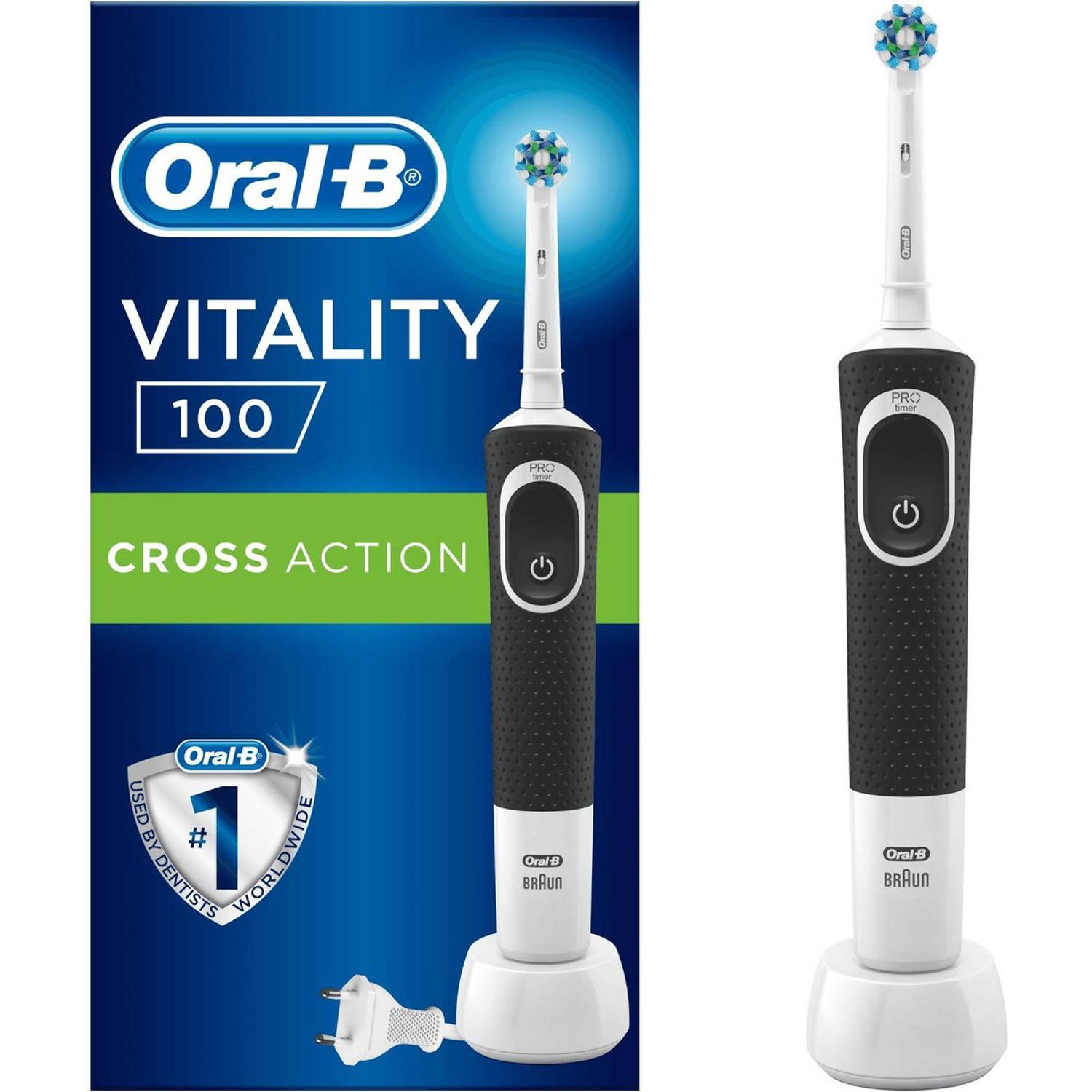 Oral-b Vitality 100 Crossaction -Elektrische Tandenborstel - Zwart