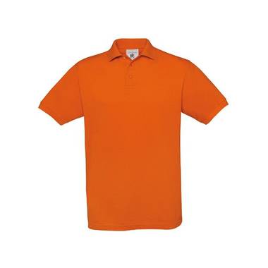 Oranje polo t-shirt met korte mouw m