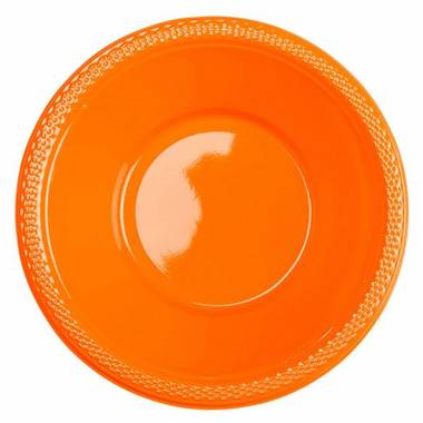 Oranje tafelbakjes plastic 335ml 10 stuks