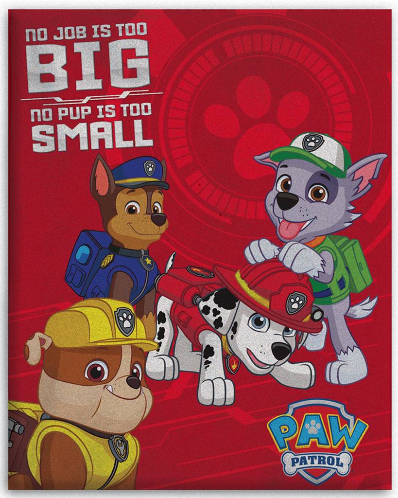 PAW Patrol Plaid no pup too small 110x140cm