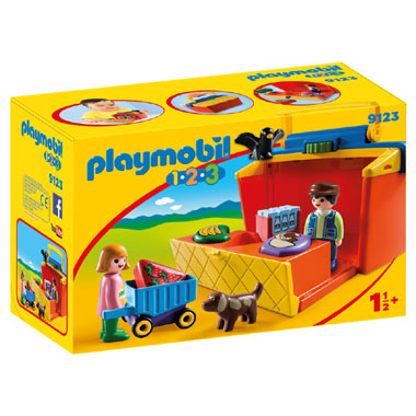 PLAYMOBIL 1.2.3 meeneem marktkraam 9123