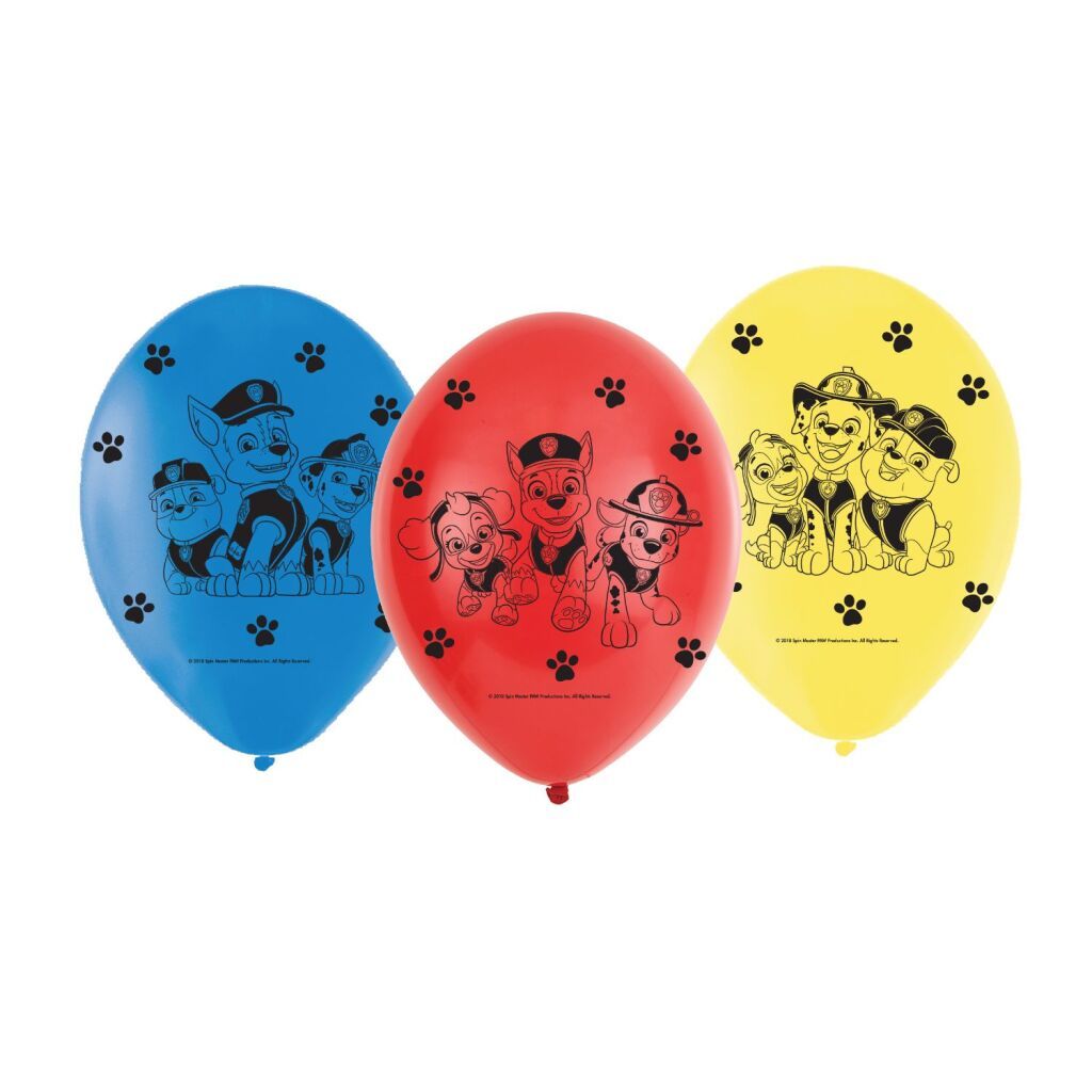 Paw Patrol Ballonnen 23 cm 6 Stuks