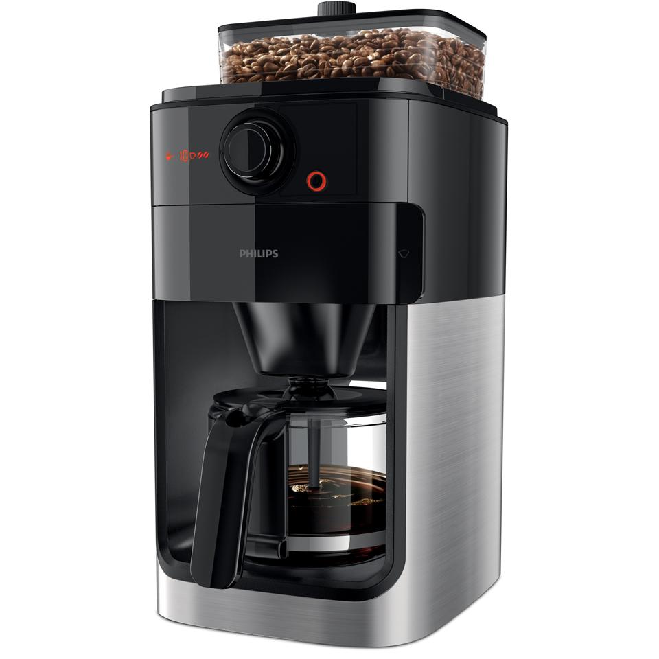 Philips koffiezetapparaat/bonenmachine Grind & Brew HD7767/00 - zwart/metaal