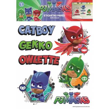 Pj masks names characters - muursticker - multi