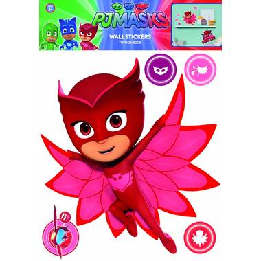 Pj masks owlette - muursticker - rood