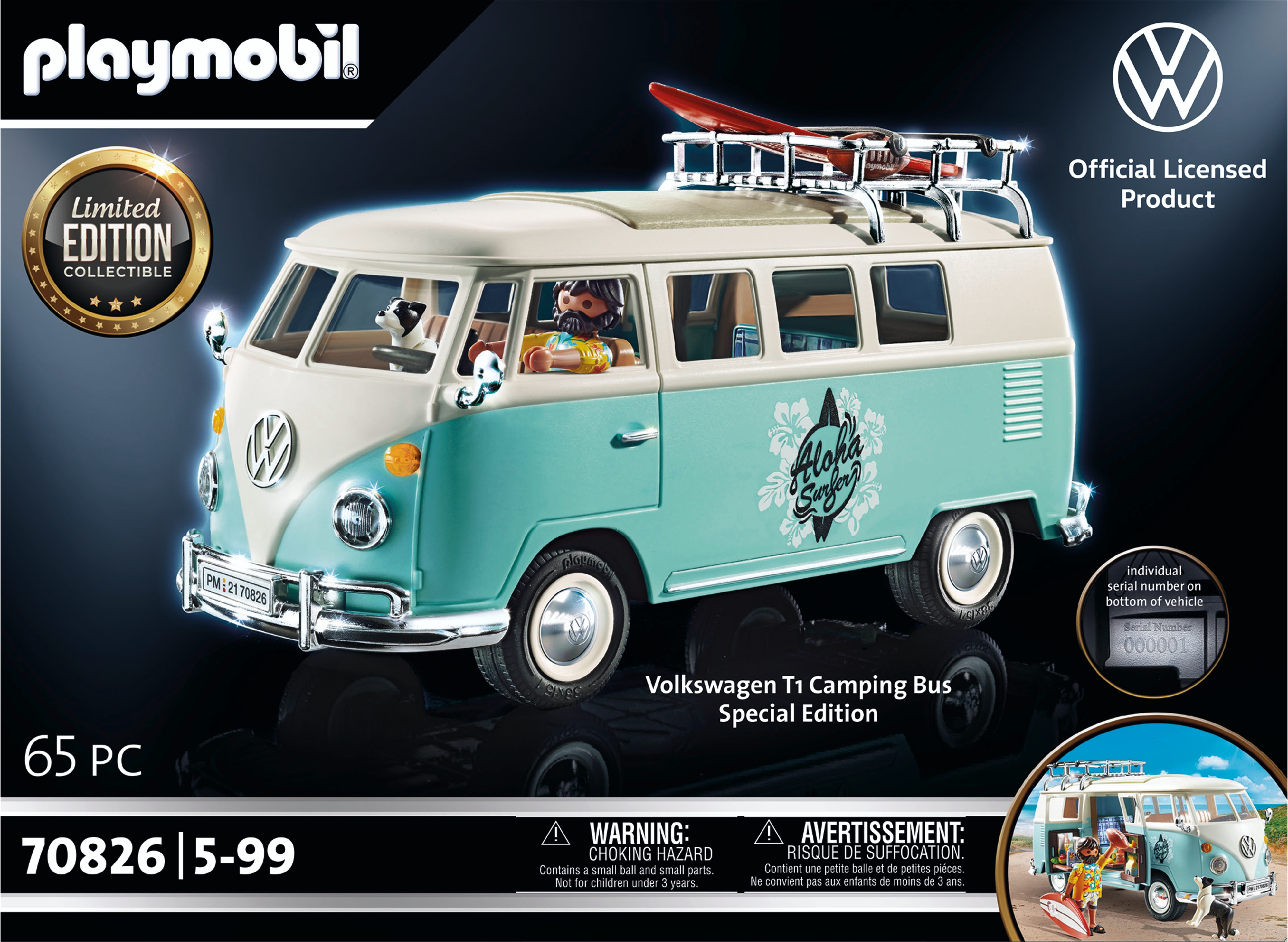 Playmobil Volkswagen T1 campingbus special edition 70826