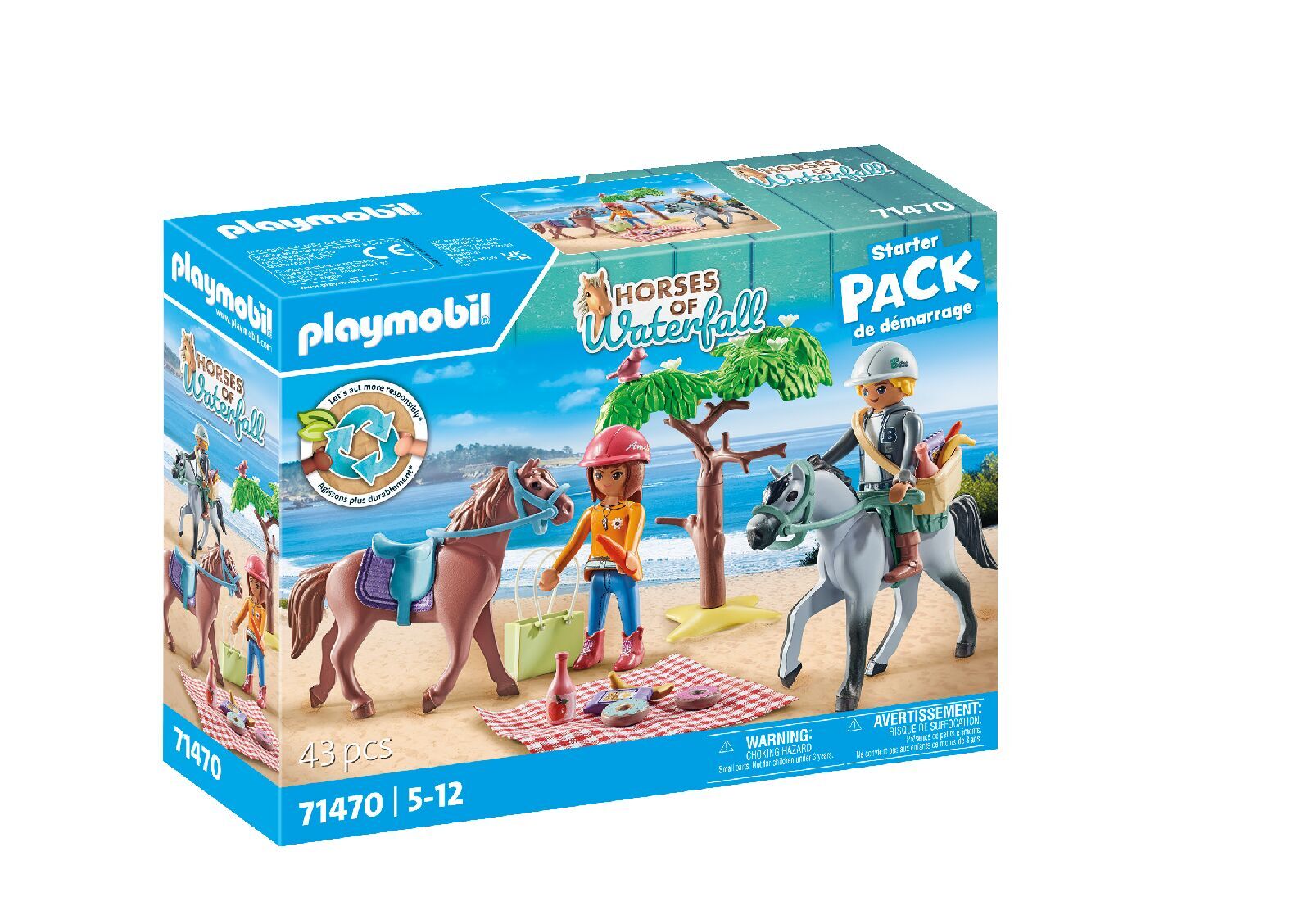 PlaymobilÂ® Horses of waterfall 71470 paardrijden naar het strand met Amelia & Ben