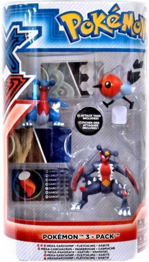 Pokemon Figure 3-Pack (Mega Garchomp/Fletchling/Gabite)