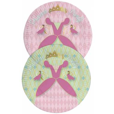 Prinsessen borden 23cm party 8 stuks