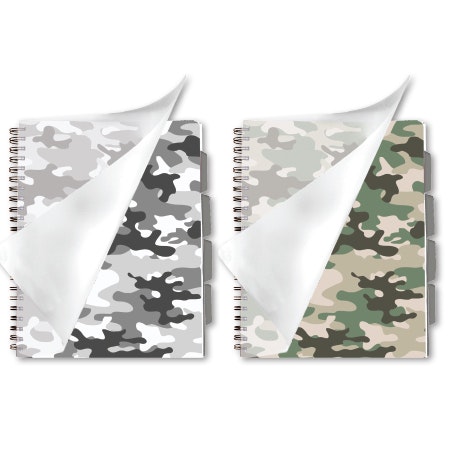 Projectboek A4 100vl 4tabs Camoufla