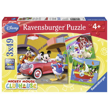 Ravensburger Disney Mickey Mouse puzzelset Iedereen houdt van Mickey - 3 x 49 stukjes